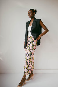 mode, pretty in pink maxi skirt