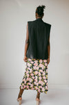 mode, pretty in pink maxi skirt