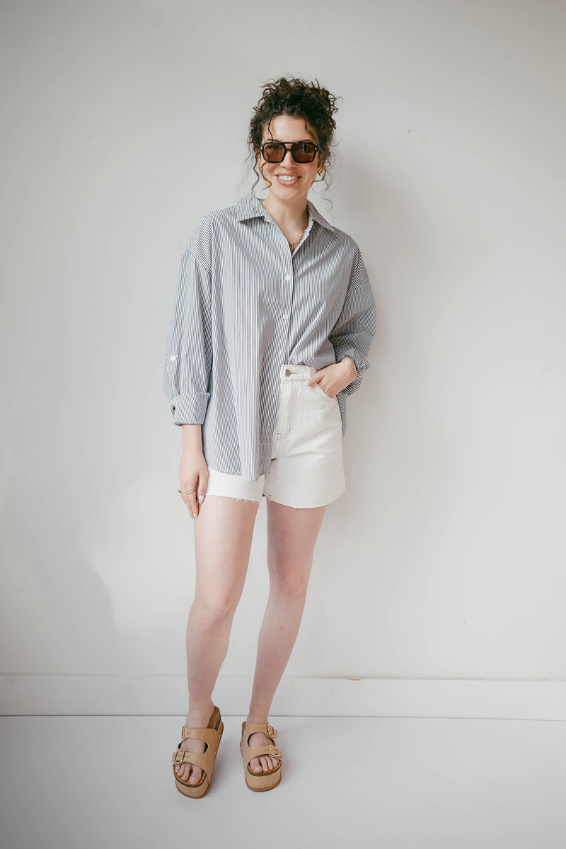 mode, classic oversized button down