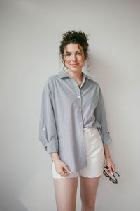 mode, classic oversized button down
