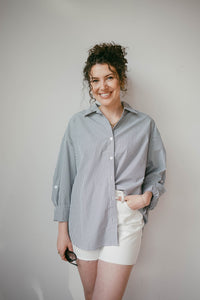 mode, classic oversized button down