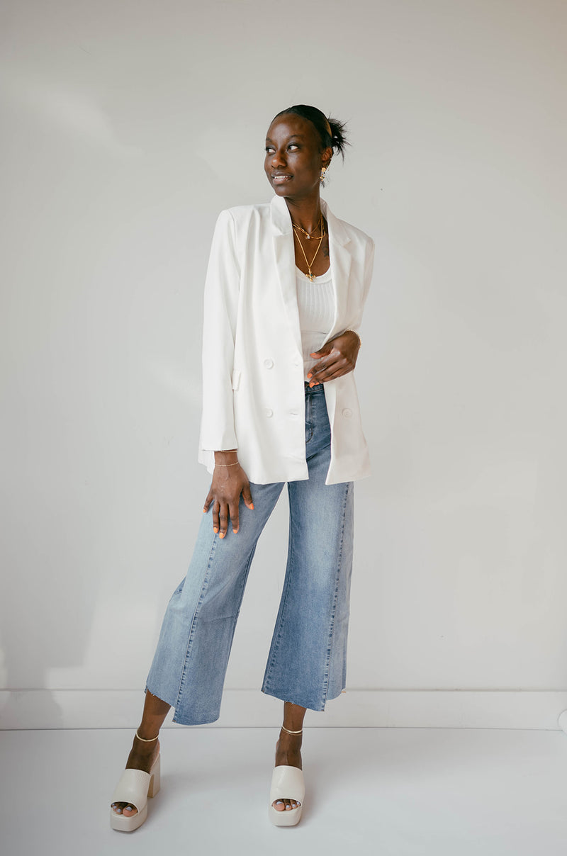 mode, gloria raw edge jeans
