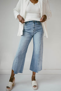 mode, gloria raw edge jeans