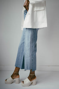 mode, gloria raw edge jeans