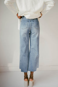 mode, gloria raw edge jeans