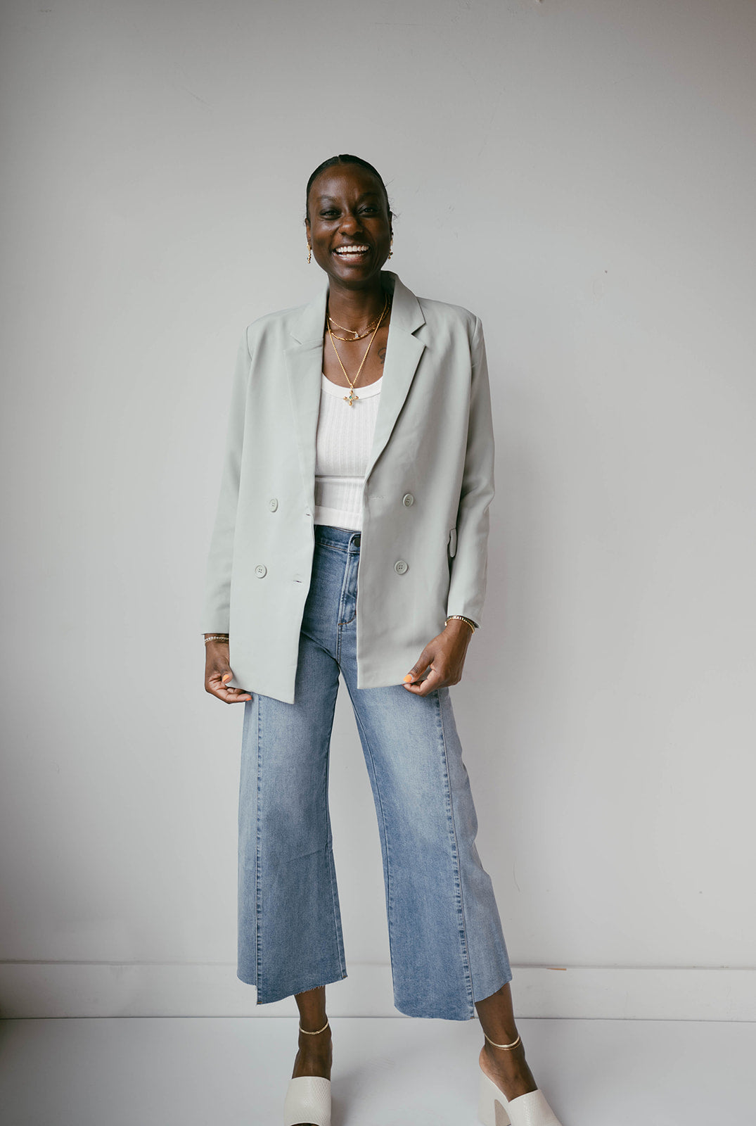 mode, oversized double blazer