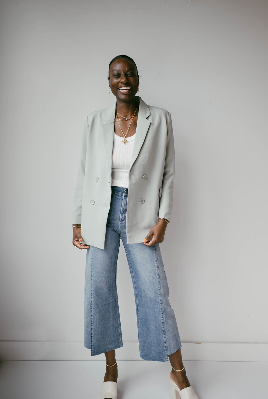 mode, oversized double blazer