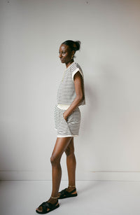 mode, emery stripe knit top