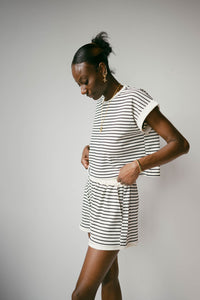 mode, emery stripe knit shorts