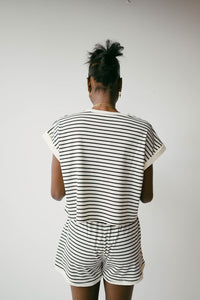 mode, emery stripe knit top