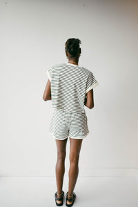 mode, emery stripe knit shorts