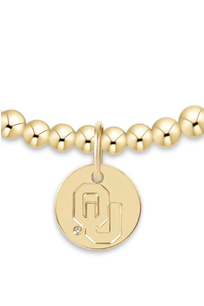 ecollegiate extends classic gold 3mm bracelet- oklahoma