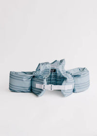 swim float, blue stripe