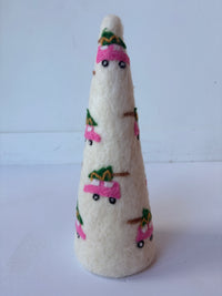 decorative christmas tree - pink car