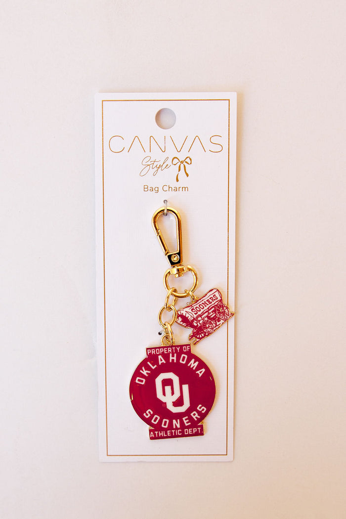 college vintage athletic bag charm
