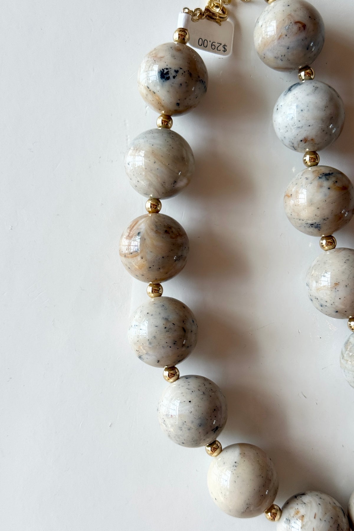 glory marble chunky necklace