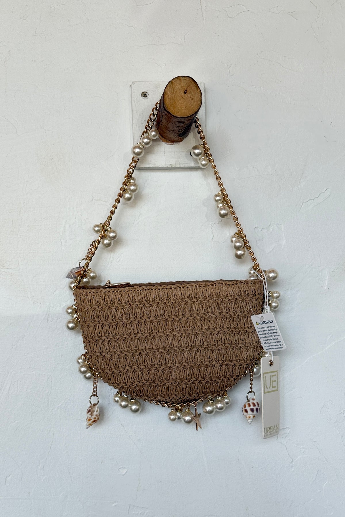 seashell pearl shoulder bag