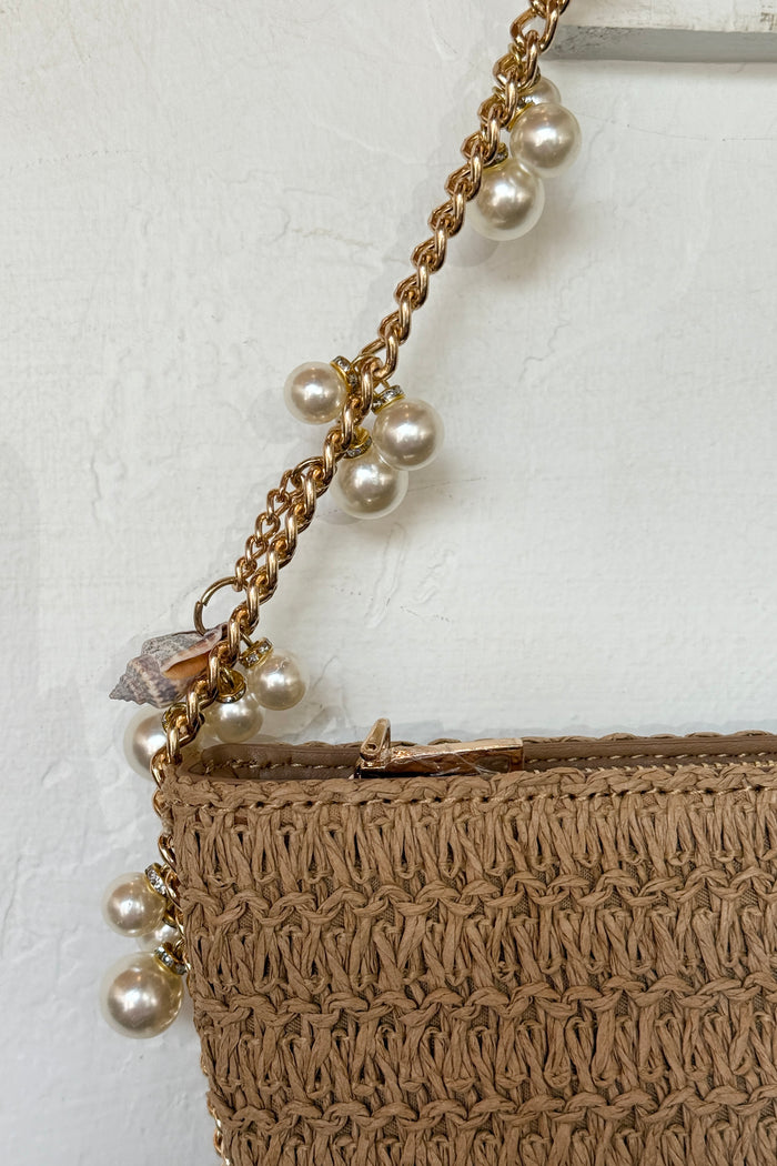seashell pearl shoulder bag