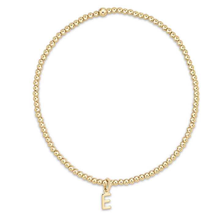 classic gold 2mm bead bracelet - respect gold charm
