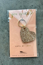 mode, glitter key chain