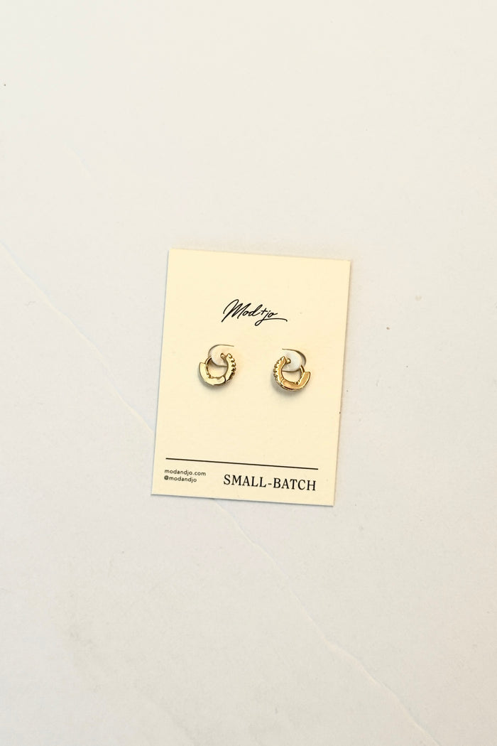 petite reese hoops- gold plate