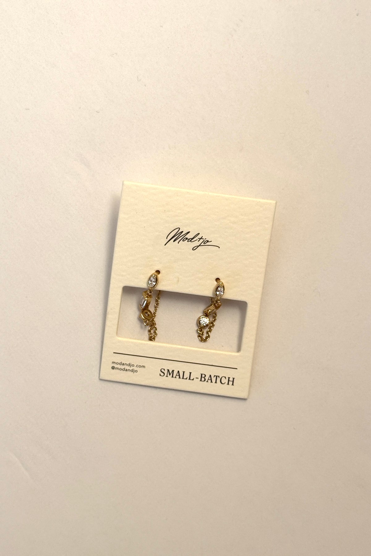 lorelei chain studs- cubic zirconia