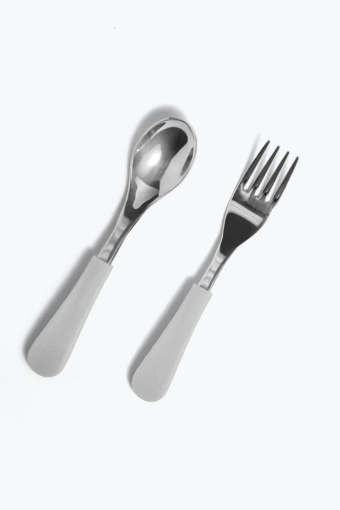 mode, stainless steel spoon + fork