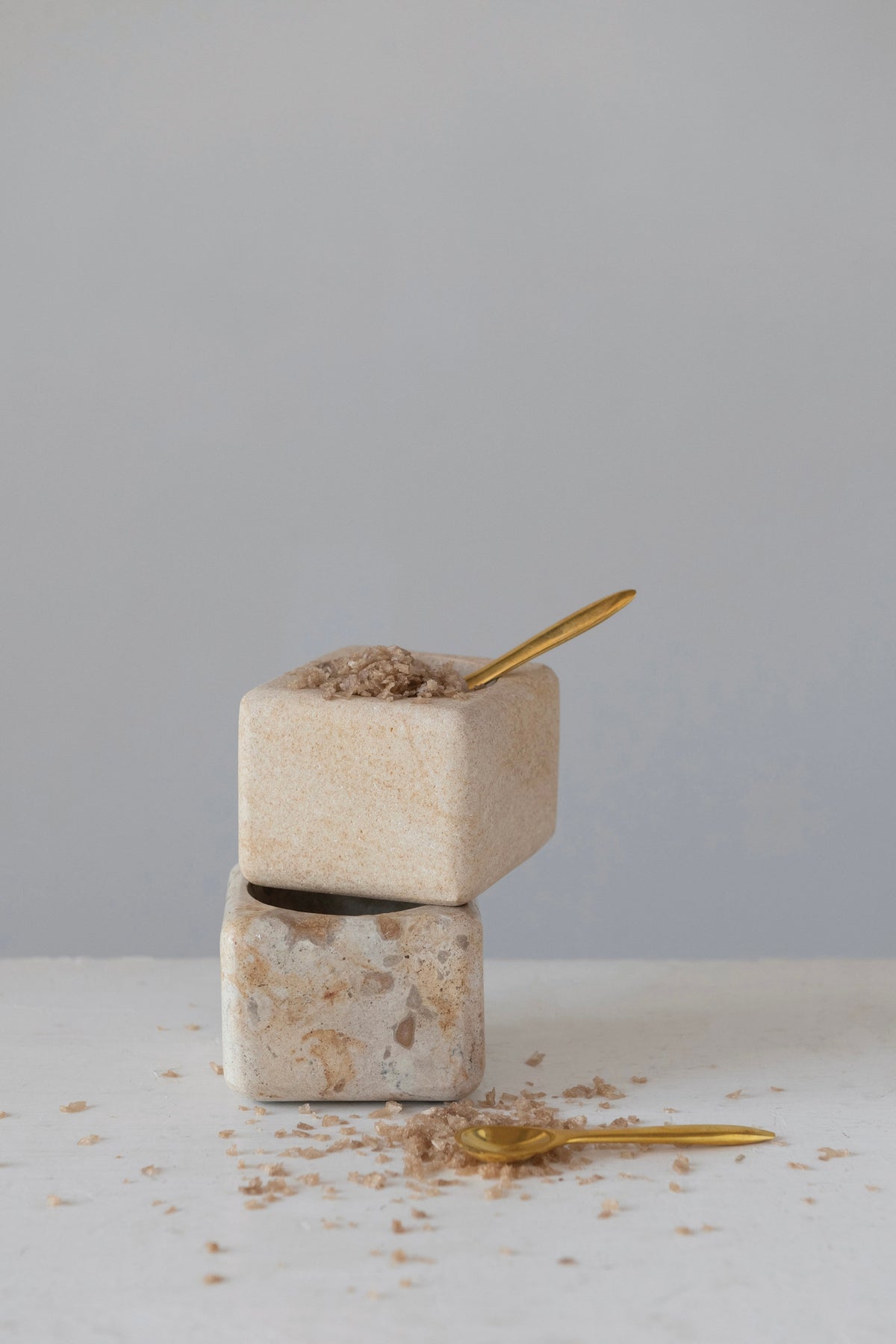 mode, pinch pot set w/ brass spoons