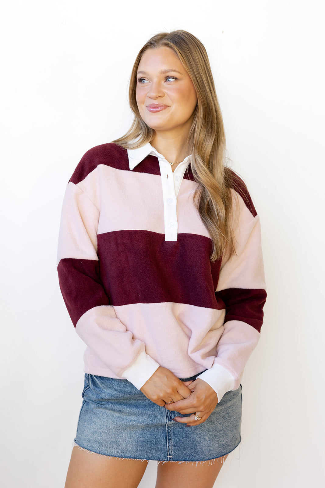 ali striped rugby top
