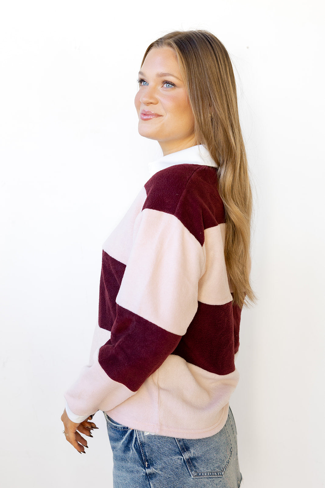 ali striped rugby top