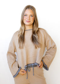 shaylee ruffled hem top