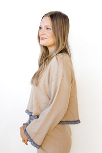 shaylee ruffled hem top