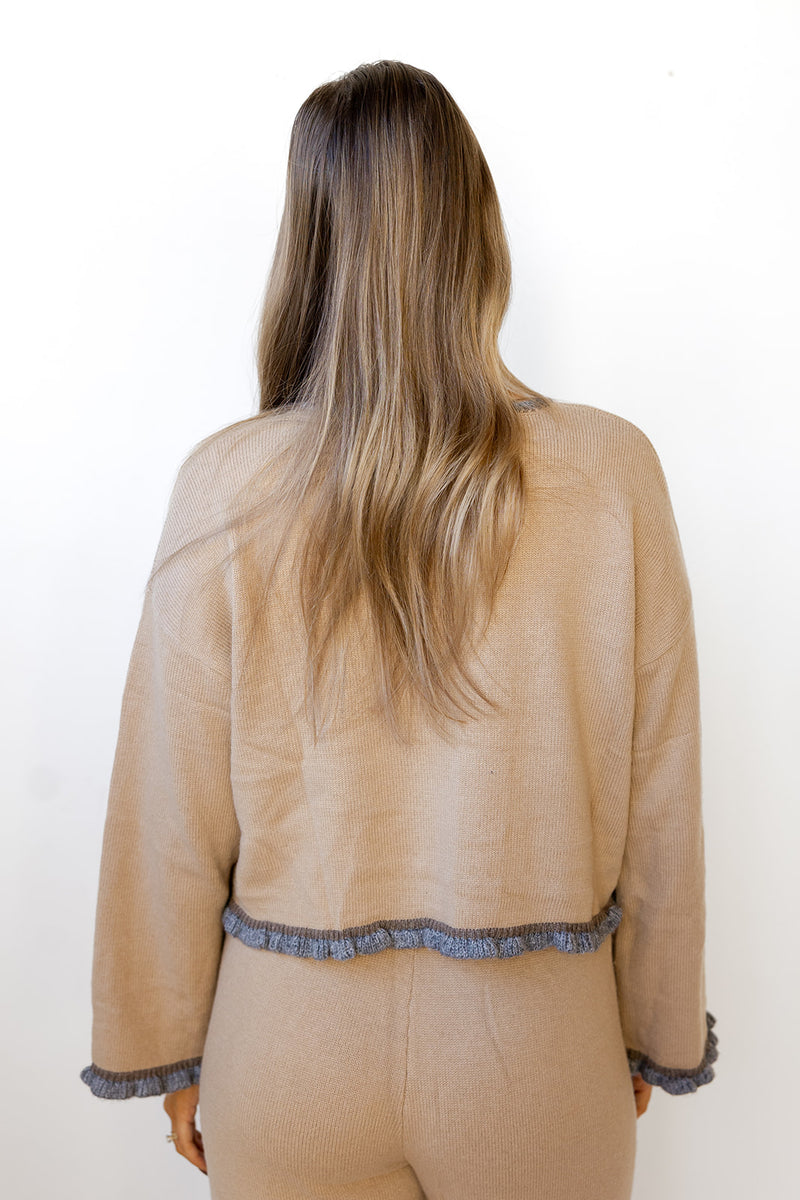 shaylee ruffled hem top