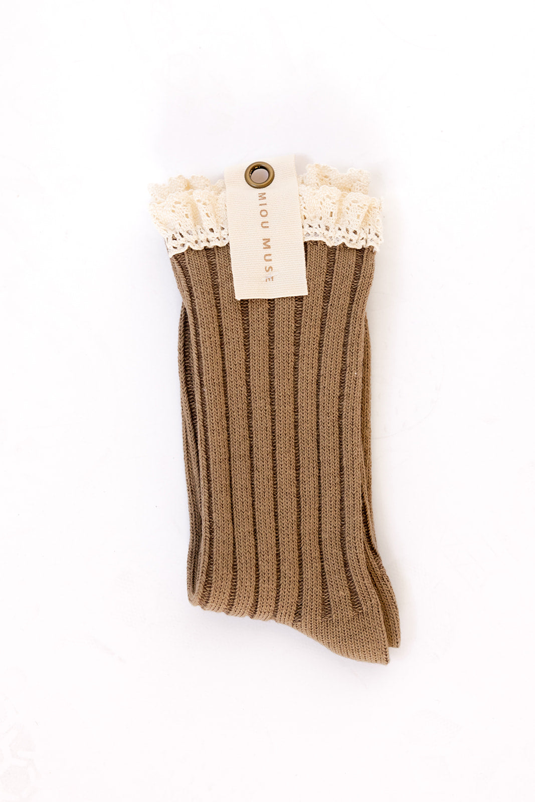 clover lace trim socks