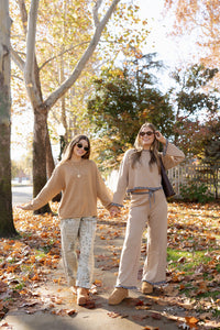 josee printed barrel jeans