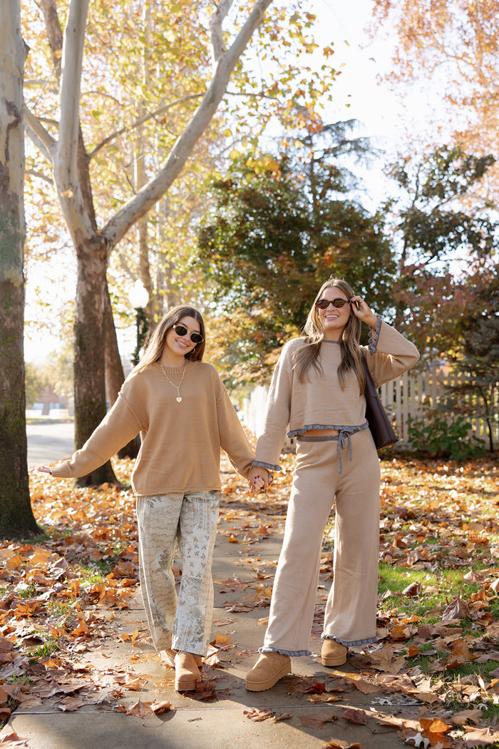 josee printed barrel jeans