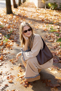 shaylee ruffled hem top