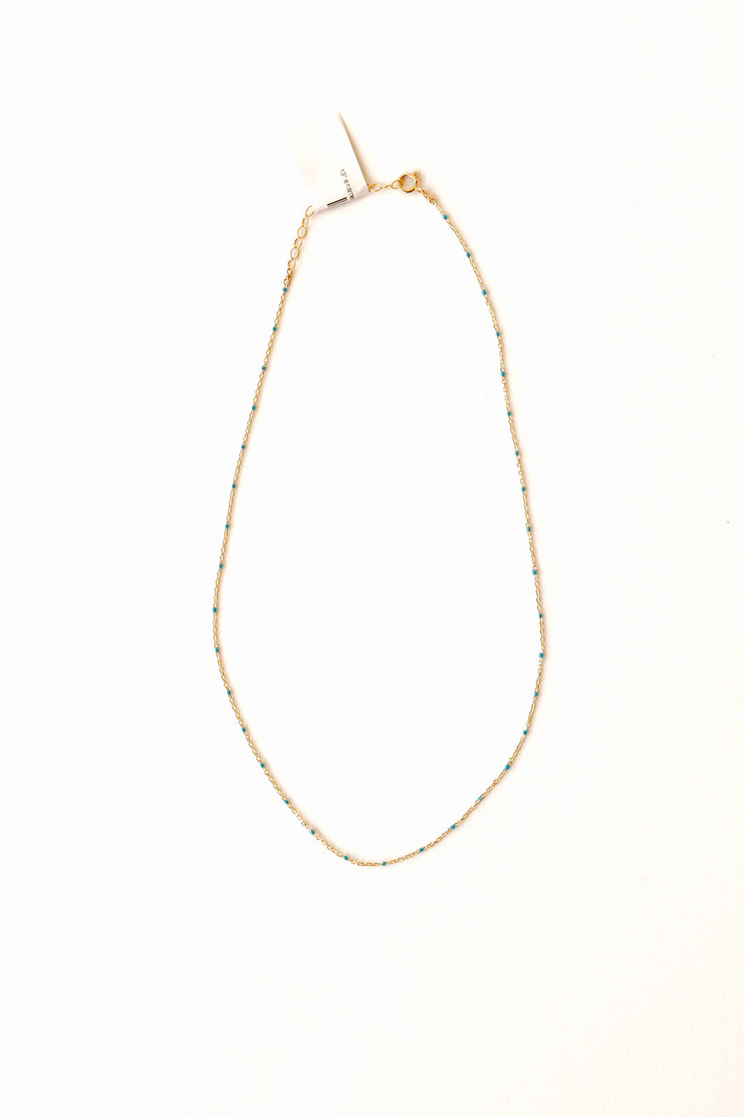 13" enamel & gold necklace