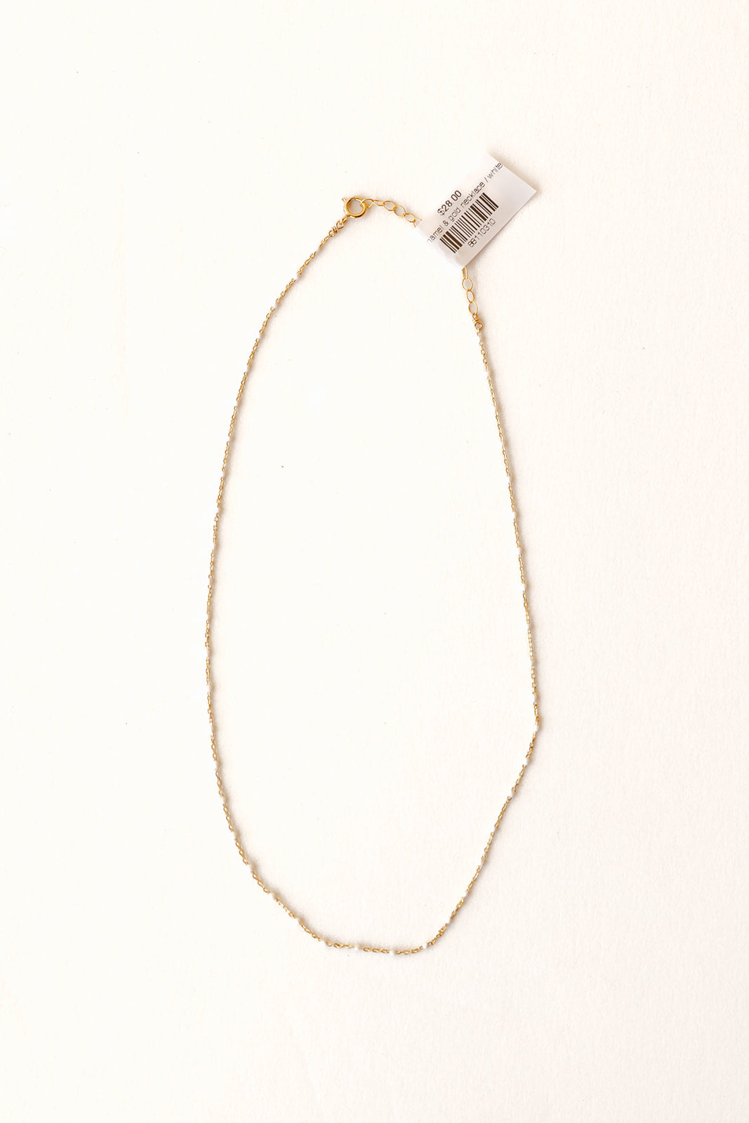 13" enamel & gold necklace