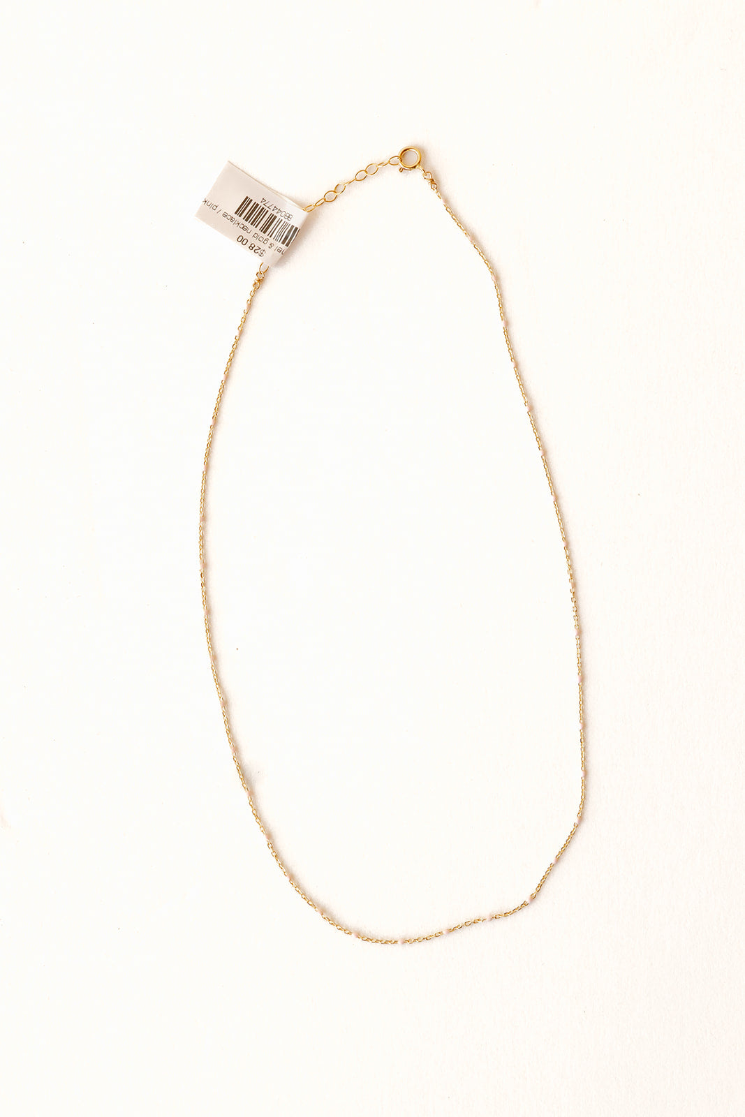 13" enamel & gold necklace
