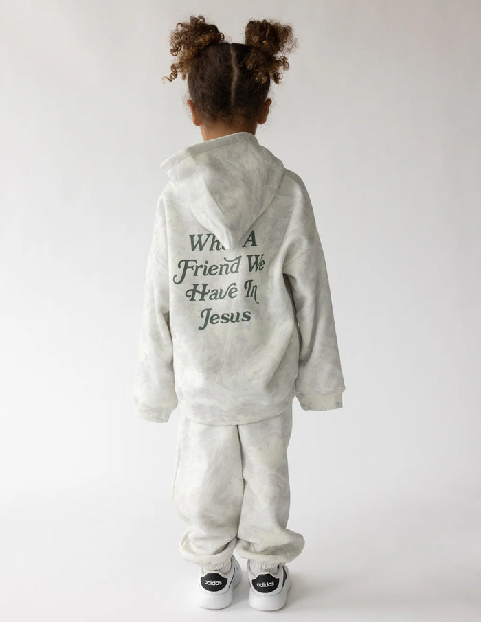 what a friend in Jesus kids sweatpants