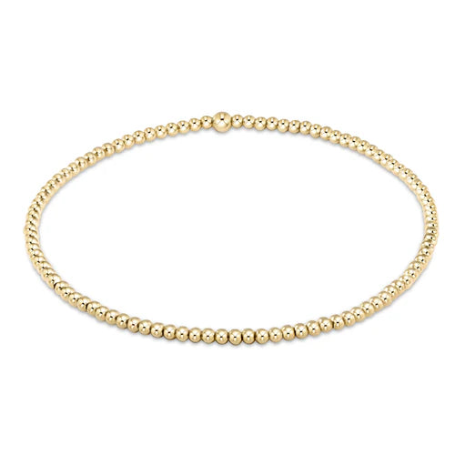 classic gold 2mm bead bracelet