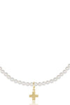"15 choker classic pearl 3mm signature cross
