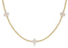 15" choker signature cross gold pattern 2mm