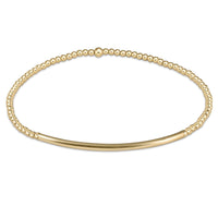 classic gold 2mm bead bracelet - bliss bar