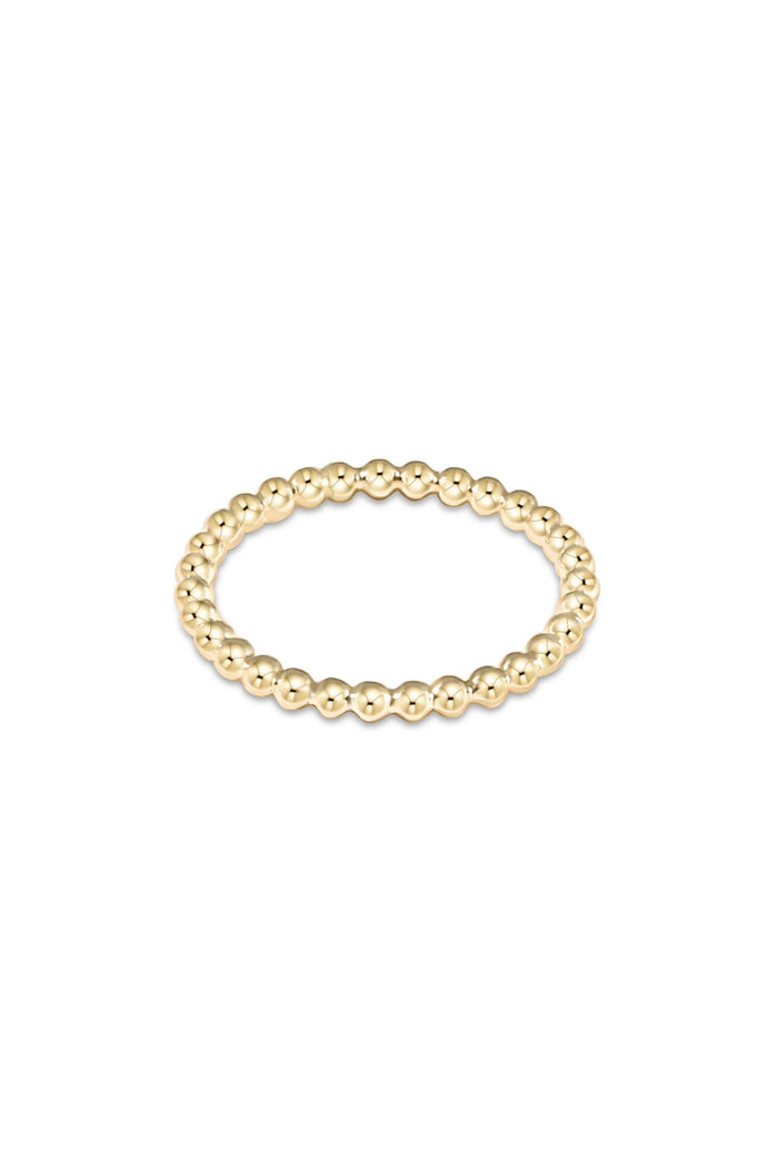 classic gold 2mm bead ring