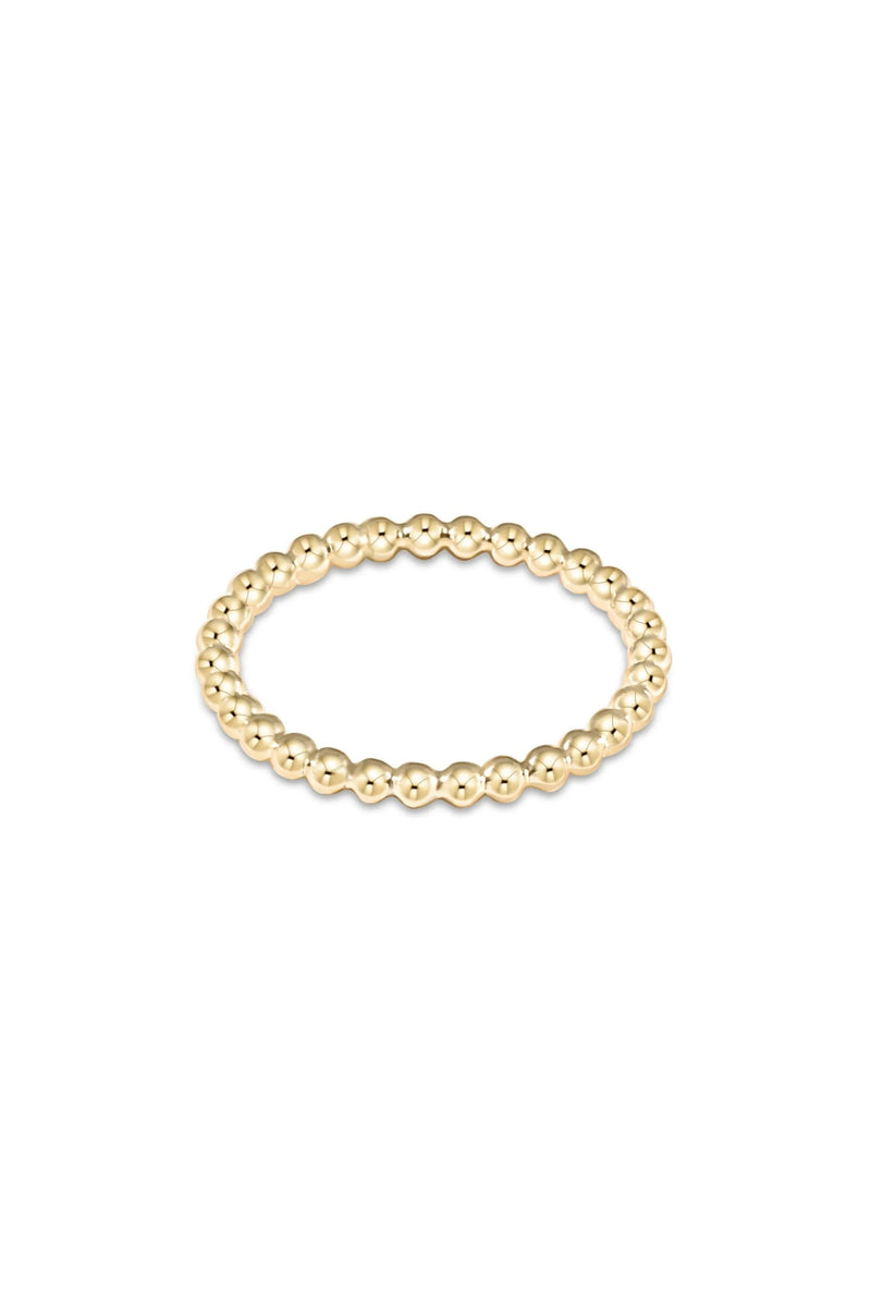 classic gold 2mm bead ring