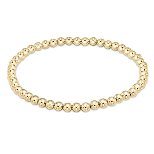 classic bead gold 4mm bead bracelet