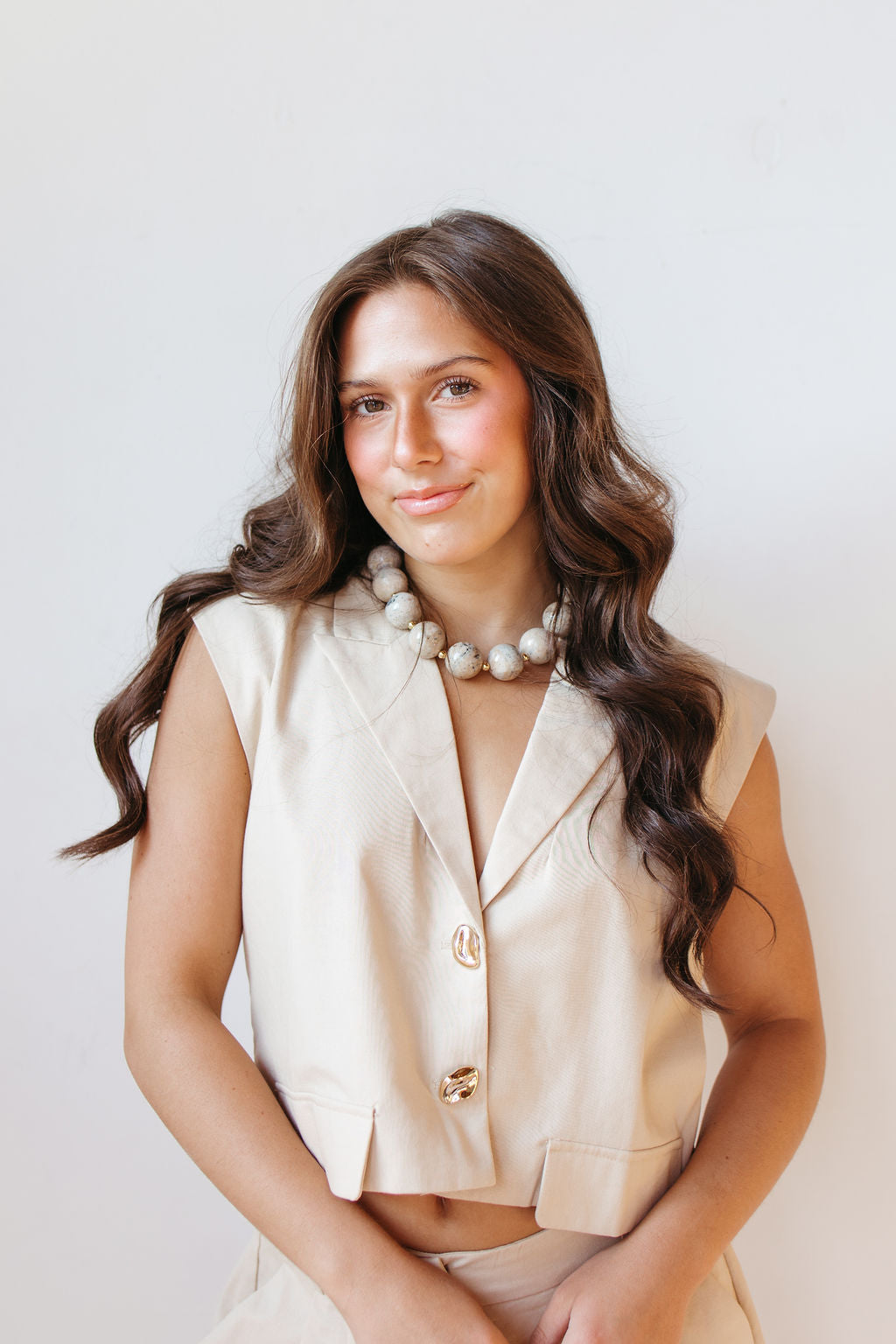 mayla linen vest