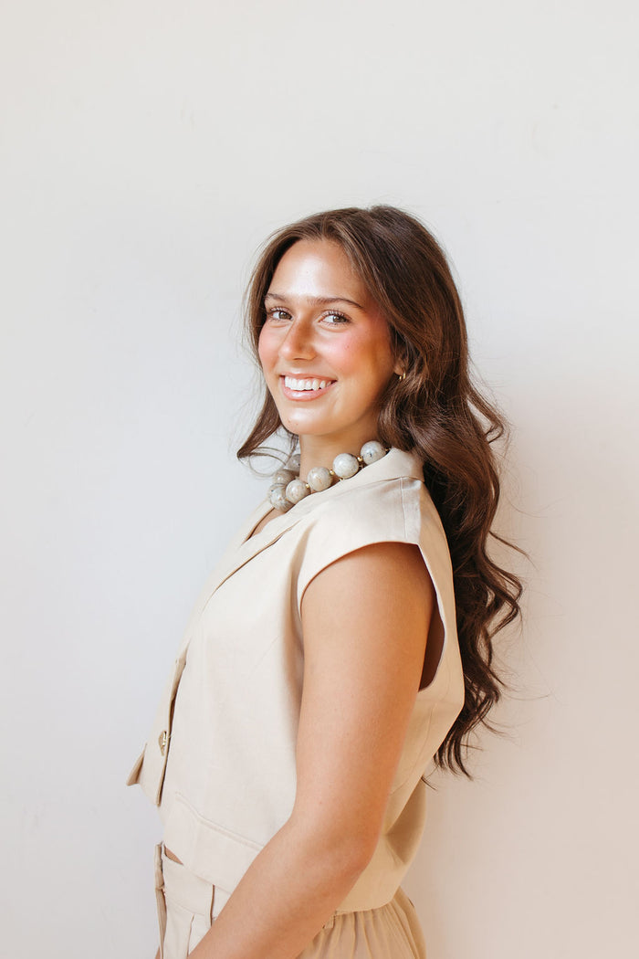 mayla linen vest